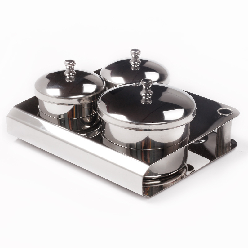 Naujas tarpvalstybinis nagų dailės nerūdijančio plieno puodelių 3 dalių rinkinys nerūdijančio plieno puodelis nerūdijančio plieno skysto kristalo skysčio puodelis dezinfekavimo puodelis