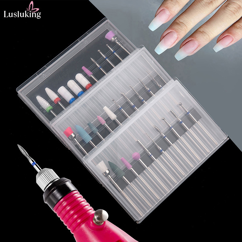 Cross-Border Manicure Tungsten Steel polirajuće glave Set od 30 keramičkih glava za poliranje noktiju Univerzalna drška Promjer 2,35 mm