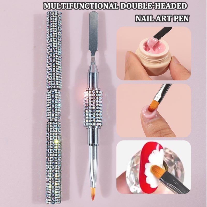 Manichiură complet diamant cu două capete fototerapie stilou fototerapie stilou ultra-subțire fără perii marcaj aspirație cat eye unghii lipici instrument special