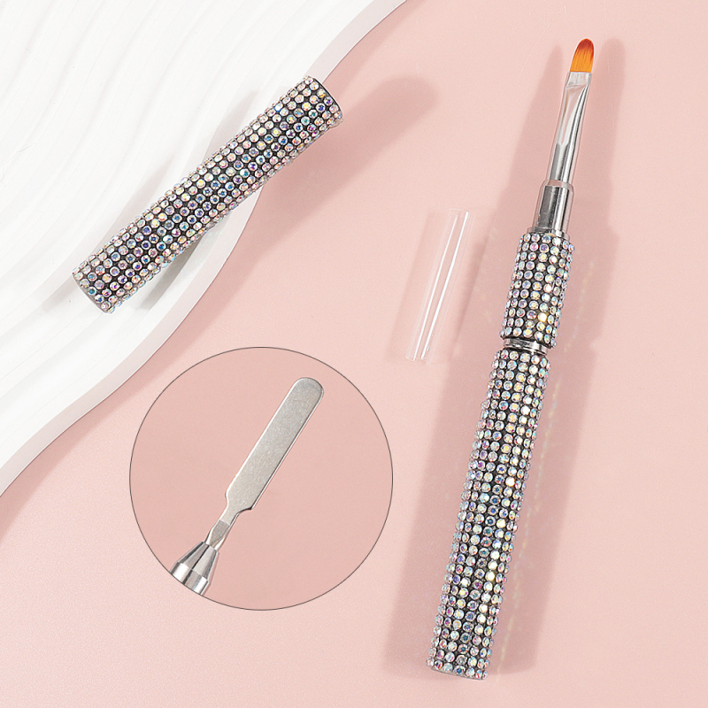 Maniküüri täisteemantne kahepealine fototeraapiapliiats, fototeraapiapliiats, üliõhuke, harjadeta märgistusega imemis- ja kassisilma küünelakiliim, spetsiaalne tööriist