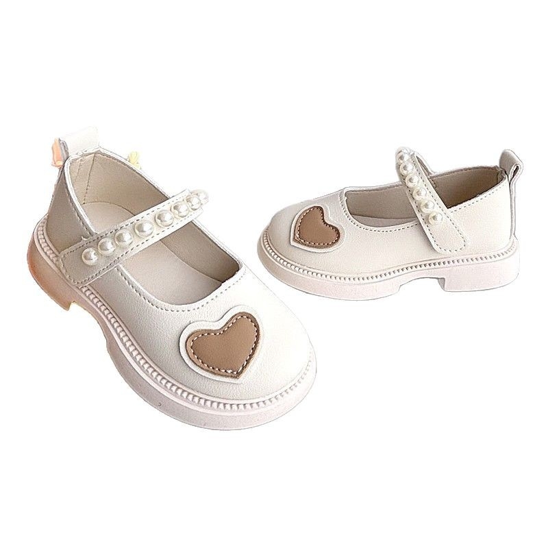 2025 Нови модерни маркови момичешки обувки, детски модни принцесни обувки със сърце и кристали, обувки с мека подметка за малки момичета, универсални