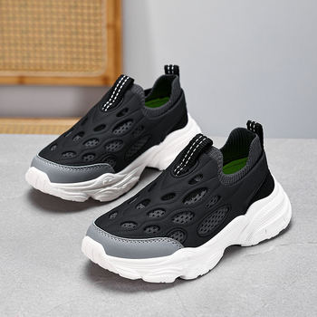 Tiesioginiai gamykliniai berniukiški batai, 2025 m. pavasario nauji, kvėpuojantys, tinkliniai, įsispiriami, vidutinio ir didelio dydžio vaikiški sportiniai bateliai pavasariui