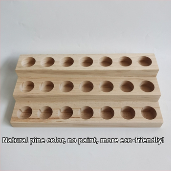 Tarpvalstybinė didmeninė prekyba trijų sluoksnių 21 grotelių eterinių aliejų demonstracine lentyna eterinių aliejų butelių laikymo lentyna medinė nagų lako laikymo dėžutė