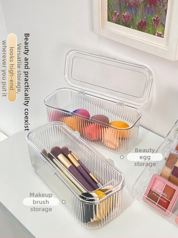 Yanzong Κουτί Αποθήκευσης Πούδρας, Μπουντουάρ, Πινέλο Καλλυντικών, Κραγιόν, Αδιάβροχο Κουτί, Ράφι Αποθήκευσης Αυγών Ομορφιάς