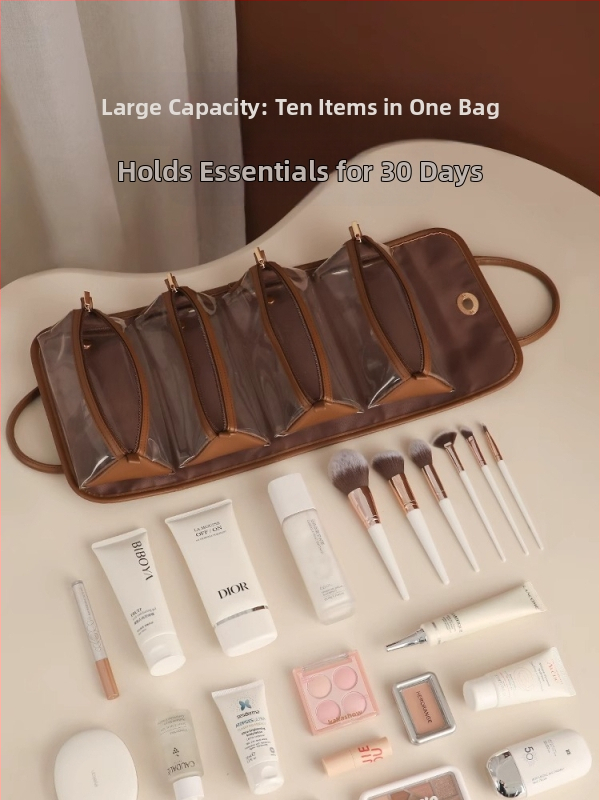 Kozmetická taška s výklenkom, veľkokapacitná, ľahká, luxusná, úložná, moderná, umývacia taška, úložná taška pre ženy, cezhraničná dávka