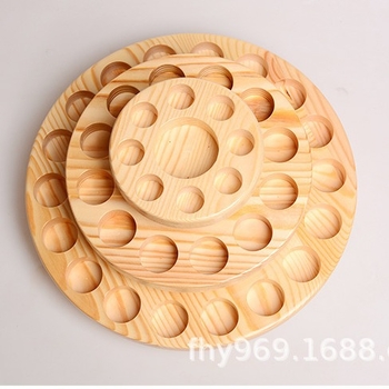 Eterinių aliejų laikymo padėklas iš medžio masyvo, trijų sluoksnių, eterinių aliejų demonstravimas, klasifikavimo lentyna, apvali, pasukama, aromaterapija