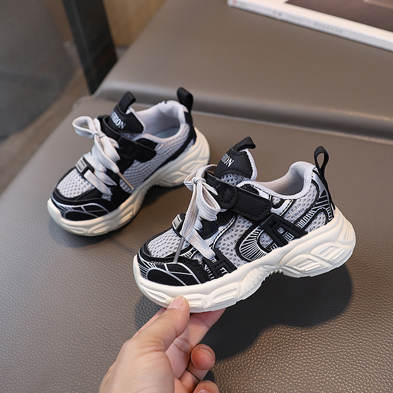 2025 m. pavasario ir rudens mažų vaikų kūdikių mergaitės kūdikių tinklelio tėčio korėjietiško stiliaus sportbačiai berniukams, minkštu padu, 1-6 metų amžiaus