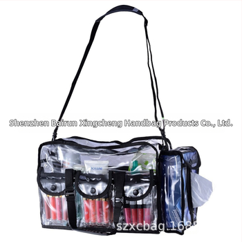 skladom Priehľadná cestovná taška z PVC Veľká kozmetická taška s ramenným popruhom Vrecko na vreckovky Kozmetická úložná krabička Amazon