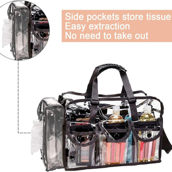 σε απόθεμα PVC διαφανής τσάντα ταξιδιού μεγάλη τσάντα καλλυντικών με ιμάντα ώμου τσάντα χαρτομάντιλων κουτί αποθήκευσης καλλυντικών Amazon