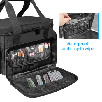 Sandėlyje „Amazon“ nuimamas didelės talpos kosmetikos krepšys, skirtas daugiafunkciniam kosmetikos, moterims skirtų daiktų laikymui,