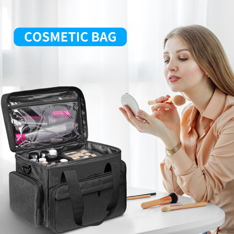 Sandėlyje „Amazon“ nuimamas didelės talpos kosmetikos krepšys, skirtas daugiafunkciniam kosmetikos, moterims skirtų daiktų laikymui,