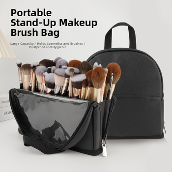 Didelės talpos tamsus magnetinis užraktas makiažo šepetėlių maišelis laikymo maišelis makiažo atlikėjo specialus makiažo tolesnių veiksmų rinkinys patogus makiažo šepetėlių maišelis