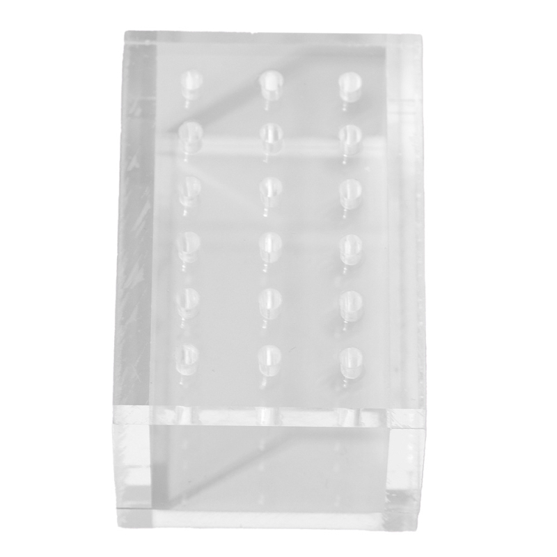 Skaidri akrilo papuošalų demonstracinė lenta Iins laisvalaikio akrilo 18 skylių šlifavimo galvutės laikymo dėžutės demonstracinė lenta