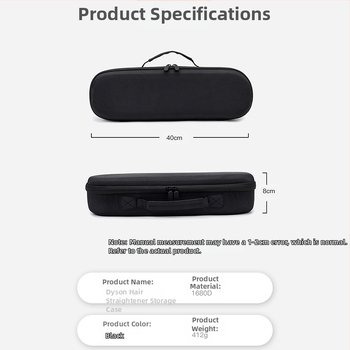 „Dyson Airstraitht10“ plaukų tiesintuvas, kosmetikos krepšys, apsaugantis nuo kritimo ir spaudimo, nešiojamas „Dyson“ plaukų tiesintuvas, užtraukiamas