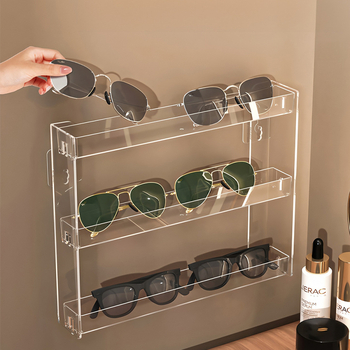 Nagų lako stovas, pakabinamas ant sienos, akrilinių sluoksniais dengtų lūpų dažų, akių šešėlių laikymo stovas, nagų lako laikymo dėžutė