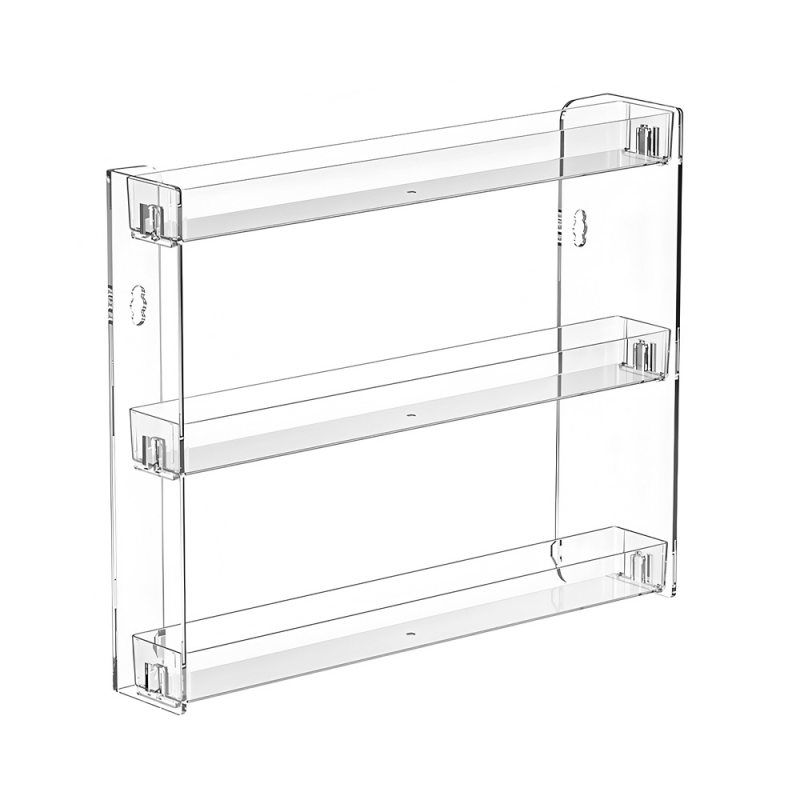 Nagų lako stovas, pakabinamas ant sienos, akrilinių sluoksniais dengtų lūpų dažų, akių šešėlių laikymo stovas, nagų lako laikymo dėžutė