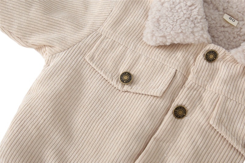 Novi dječji zimski kaput, novi korejski dječji baršunasti zadebljani gornji dio od janjeće vune, dječja kordurojska odjeća