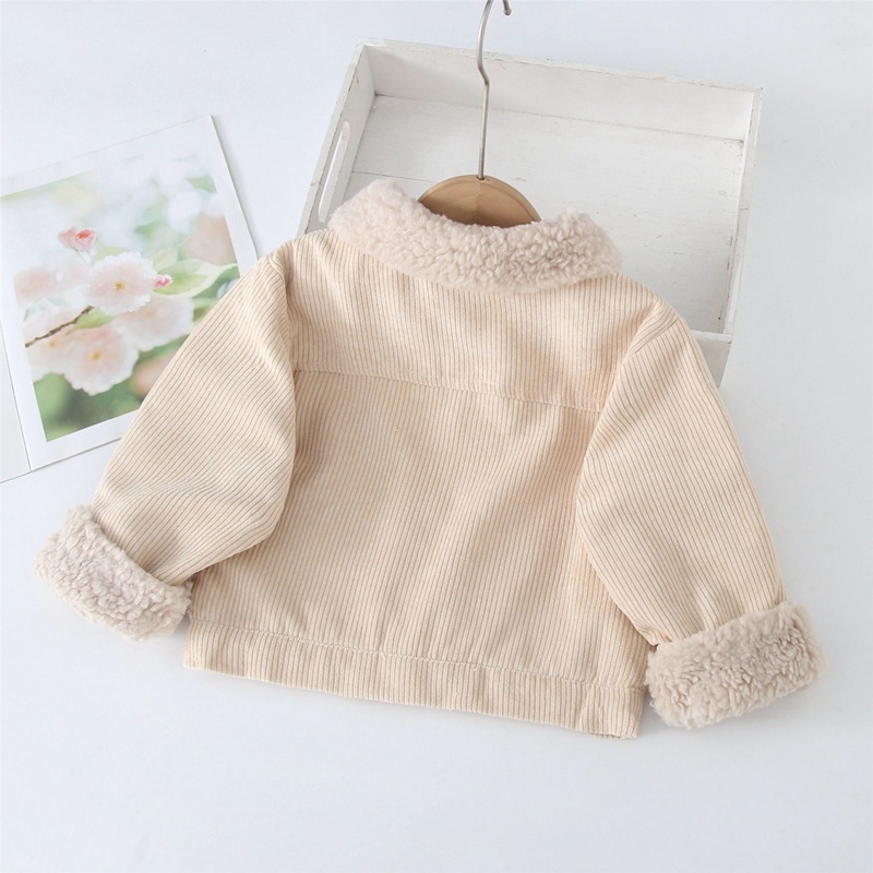 Novi dječji zimski kaput, novi korejski dječji baršunasti zadebljani gornji dio od janjeće vune, dječja kordurojska odjeća