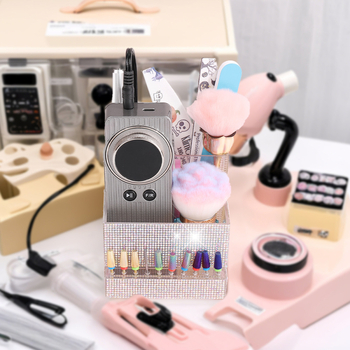 Πλήρες τρυπάνι για τέχνη νυχιών, μηχανή λείανσης, κουτί αποθήκευσης, κεφαλή λείανσης, εργαλεία νυχιών, λίμα νυχιών, βούρτσα νυχιών, κουτί αποθήκευσης, διακοσμητικά επιφάνειας εργασίας