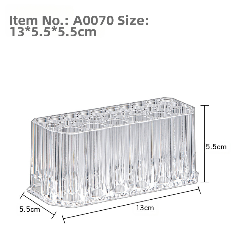 Tarpvalstybinis 26 skylių kosmetikos šepetėlių laikymo stovas akių kontūro laikymo apdailos dėžutė stalviršio rašiklio laikiklis laikymo statinė permatoma laikymo lentynėlė