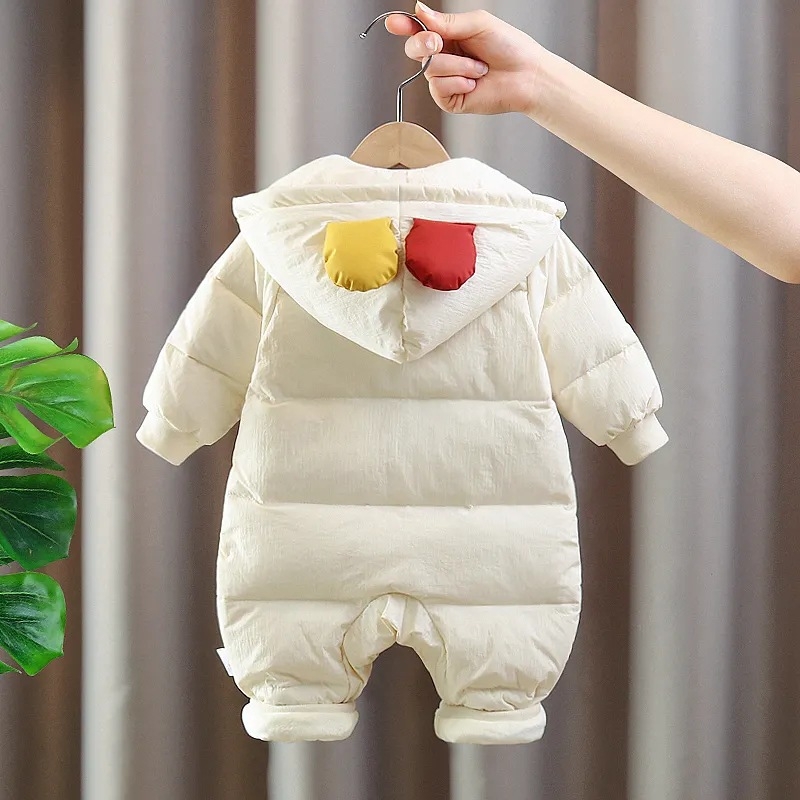 pf273 kūdikio medvilninis kombinezonas, sustorintas kūdikio žieminiai drabužiai, madingi išeiginiai drabužiai, super mielas robotas