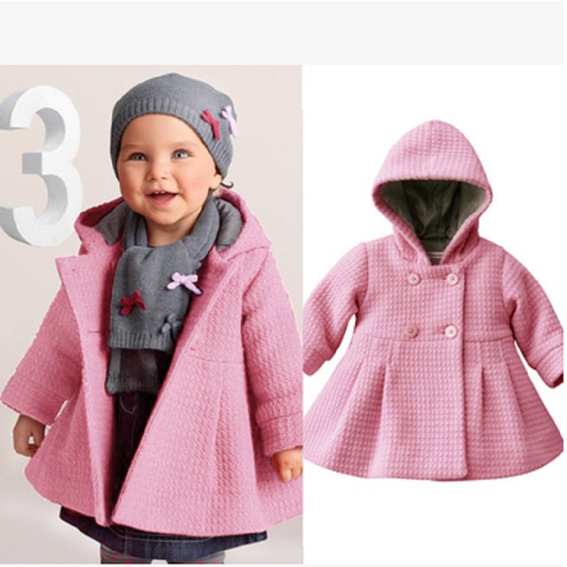 1 Pg Hair Jachetă cu glugă matlasată din jacquard pentru bebeluși, toamnă și iarnă, cu guler de fagure