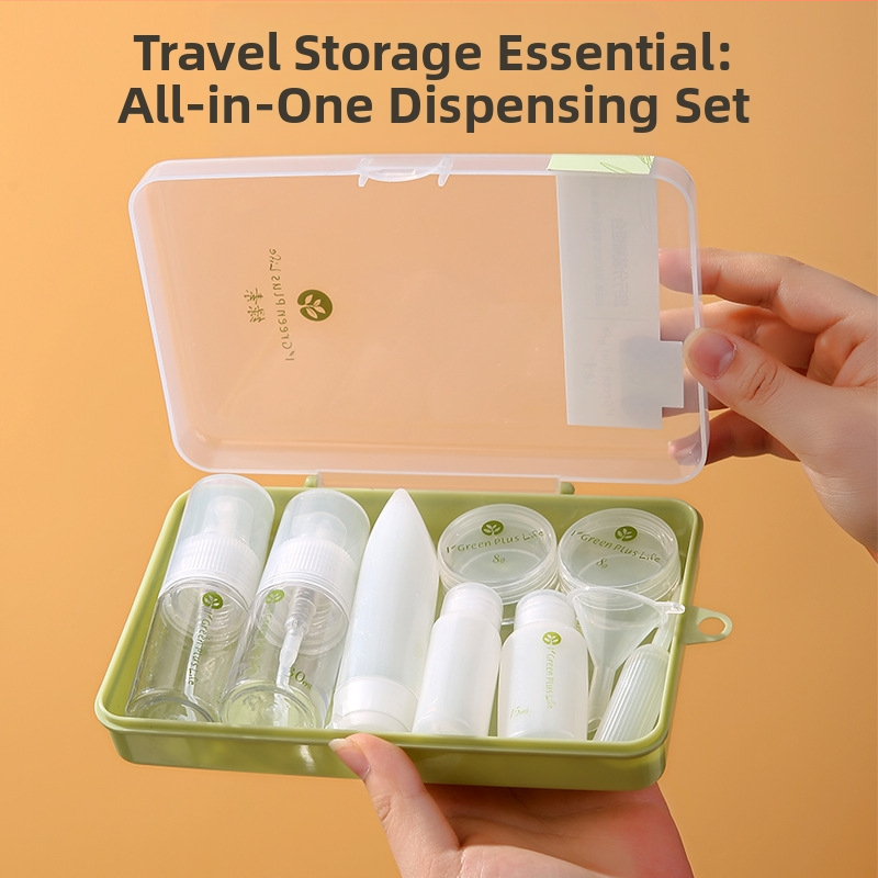 Set de 10 bucăți de sticlă goală pentru călătorii, cosmetice portabile și îngrijirea pielii, sticle goale, sticla de loțiune de spălare presabilă pentru avion
