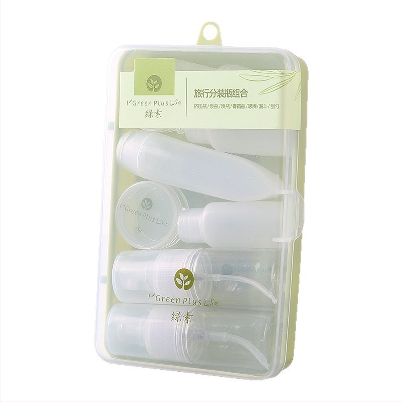 Комплект от 10 бутилки за пътуване, преносима козметика и грижа за кожата, празна бутилка, самолет, пресоваща се бутилка за измиване с лосион