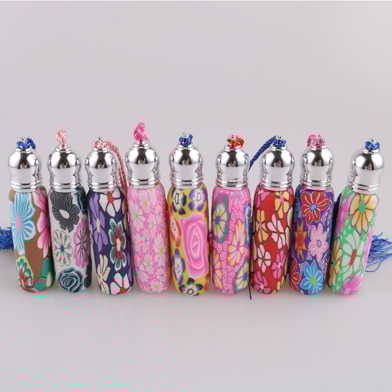 Sticlă de ceramică moale cu ciucure de 10 ml, sticlă cu mărgele, sticlă cu ulei de esență, sticlă de parfum cu ciucure, sticlă cu pulverizator divizată, sticlă de sticlă