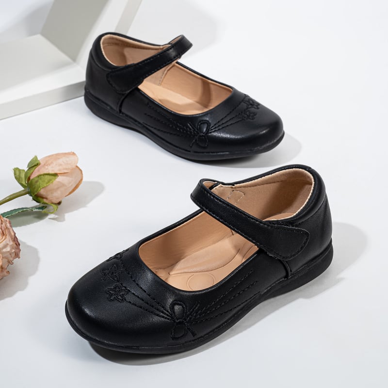 Кожени обувки за момичета, пролет 2025, нови обувки за момичета, ученически обувки в британски стил, модни черни обувки за бебета