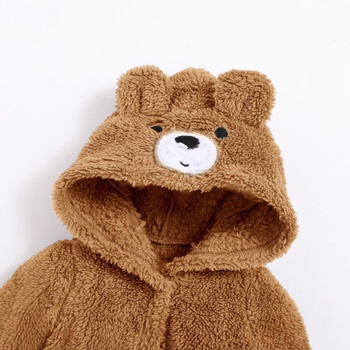 TEMU Διασυνοριακές Πουλόβερ με Ζεστές Πώληση για Χειμερινές Μωρές με Κινούμενα Σχέδια και Αρκουδάκι, Κουκούλα, Μακρυμάνικο Παλτό, Φλις Επένδυση, Ζεστές Πιτζάμες Μπουρνούζι