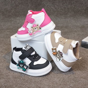 Bērnu mazuļu apavi ar vidēju augšdaļu, elpojoši, nodilumizturīgi meiteņu ikdienas apavi, zēnu sporta apavi, bērnudārza multfilmu apavi
