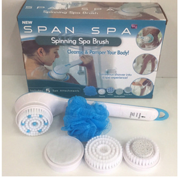 2017 Нов модел телевизор Електрическа масажна четка за вана 5 в 1 Електрическа четка за вана Масажна четка за гръб Преносима четка за гръб