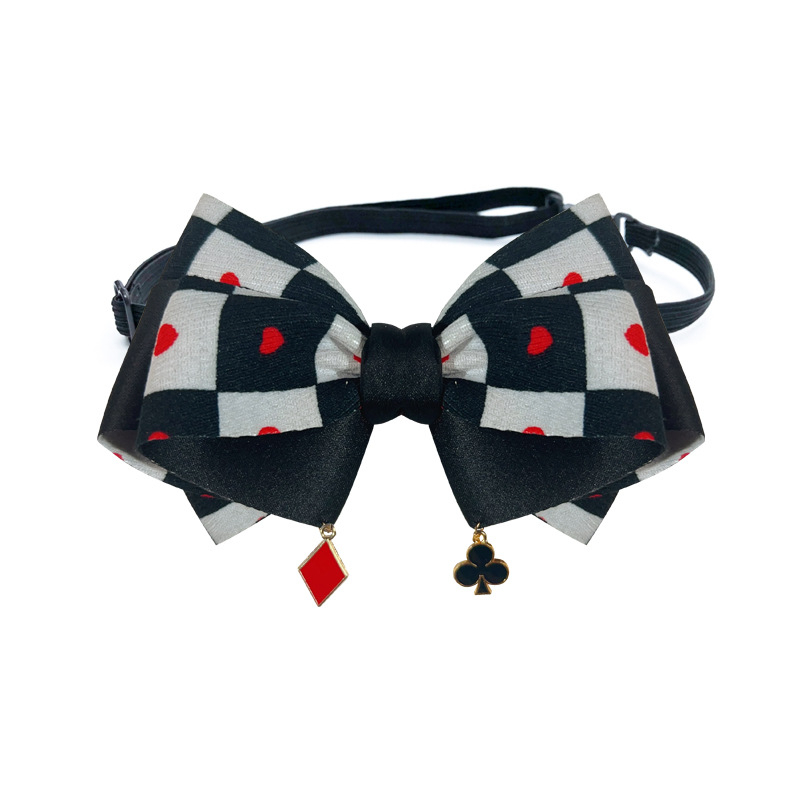 Personalizēta, pārrobežu stila, melnbalta, rūtiņu raksta pokera loku piespraude sievietēm un vīriešiem, augstas klases loku piespraude