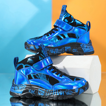 Παιδικά Παπούτσια Άνοιξη και Φθινόπωρο Δερμάτινα Χρυσά Chelsea Αναπνέοντα Παπούτσια Τρεξίματος για Αγόρια Αθλητικά Παπούτσια Μοντέρνο Φθινοπωρινό Στυλ