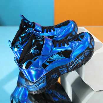 Παιδικά Παπούτσια Άνοιξη και Φθινόπωρο Δερμάτινα Χρυσά Chelsea Αναπνέοντα Παπούτσια Τρεξίματος για Αγόρια Αθλητικά Παπούτσια Μοντέρνο Φθινοπωρινό Στυλ