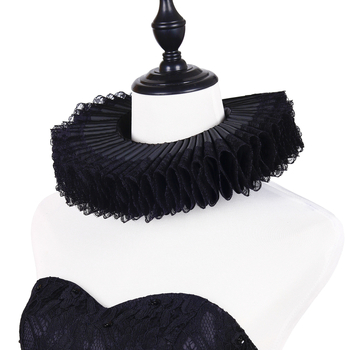 Χειροποίητο κολάρο Elizabeth Artistic Rafer με δαντέλα και ραφές, υπερβολικό ψεύτικο κολάρο, υψηλής ποιότητας αξεσουάρ όπερας