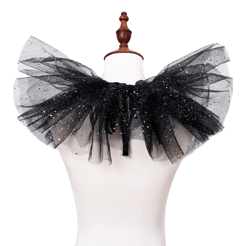 Tarpvalstybinis „Amazon“ pūkuotas tinklelis, netikras apykaklis, maskaradas, klounas, cirko aksesuarai, grupės pasirodymas, nuotrauka, kaklo apimtis