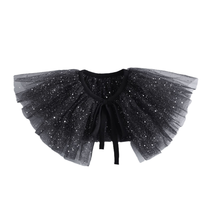 Tarpvalstybinis „Amazon“ pūkuotas tinklelis, netikras apykaklis, maskaradas, klounas, cirko aksesuarai, grupės pasirodymas, nuotrauka, kaklo apimtis