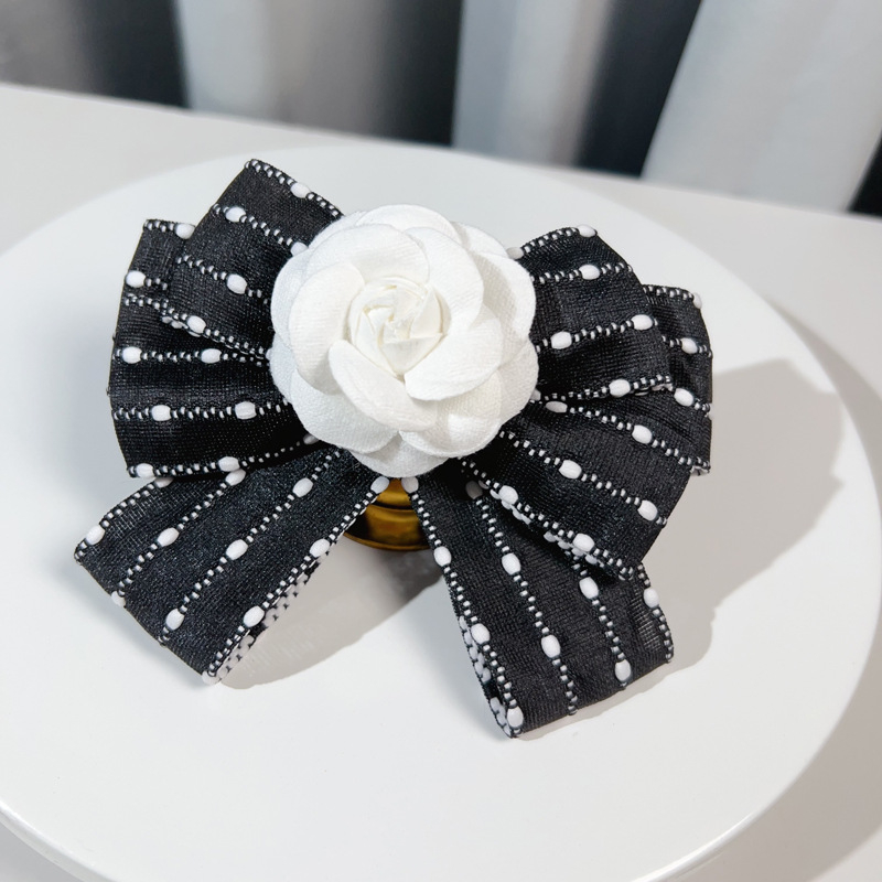 Pārrobežu rotaslietas Dienvidkorejas xiangfeng camellia lolita krekls tauriņš kaklasaite sieviešu žakarda tauriņa piespraudes aksesuāri