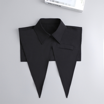 Καλοκαιρινός λεπτός γιακάς σάλι σε στυλ πουκάμισου, μεγάλος γιακάς με μύτες, ψεύτικος γιακάς σε all-match κοστουμιού, εξωτερική επένδυση, μικρό γιλέκο, μεγάλος γιακάς με κούνια