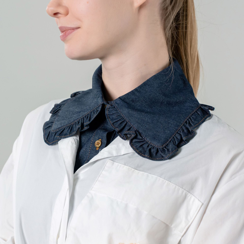 Tiesioginis gamyklinis tiekimas, skalbimas, džinsinio audinio, rauktos nėriniuotos apykaklės, šilta išorinė, dekoratyvinė, dirbtinė apykaklė, vaikiška vidinė apykaklė, didmeninė prekyba.