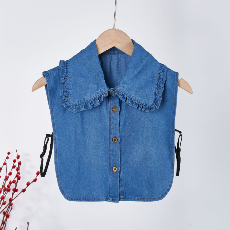 Tiesioginis gamyklinis tiekimas, skalbimas, džinsinio audinio, rauktos nėriniuotos apykaklės, šilta išorinė, dekoratyvinė, dirbtinė apykaklė, vaikiška vidinė apykaklė, didmeninė prekyba.