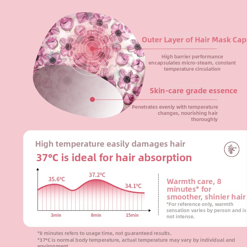 Маска за коса Vinoo Sakura Steam, интензивно хидратираща, за суха и къдрава коса, с масло за печене без пара и без изпаряване, с капачка.