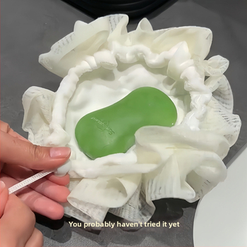 Висококачествена топка за вана, обвита в мека, супер артефакт за вана, не разпръсква, търкаща топка за вана с цвете, голям сапун две в едно