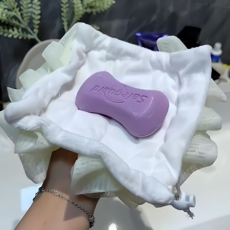 Висококачествена топка за вана, обвита в мека, супер артефакт за вана, не разпръсква, търкаща топка за вана с цвете, голям сапун две в едно