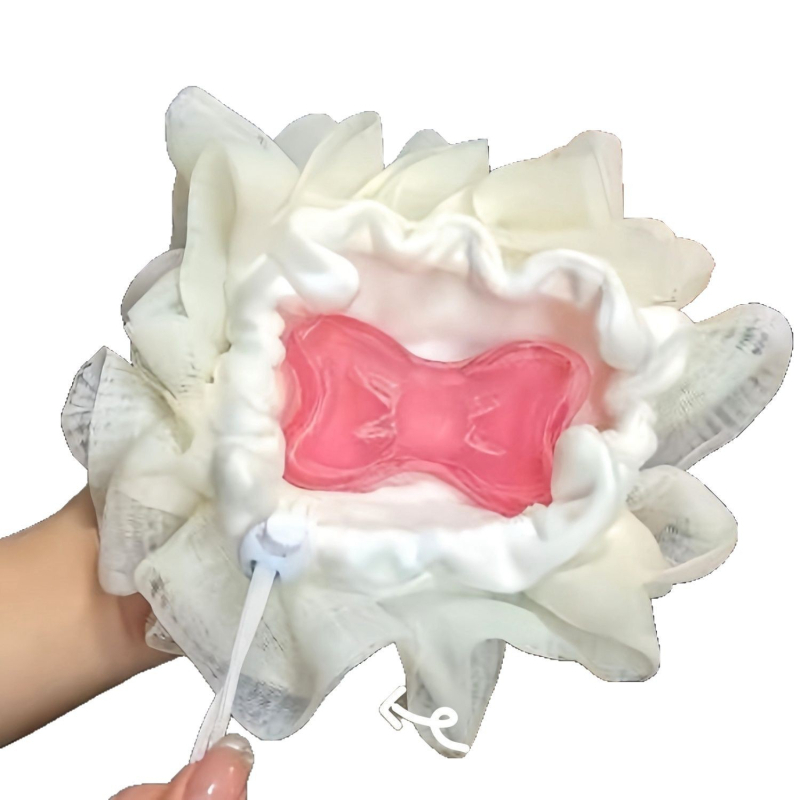 Висококачествена топка за вана, обвита в мека, супер артефакт за вана, не разпръсква, търкаща топка за вана с цвете, голям сапун две в едно