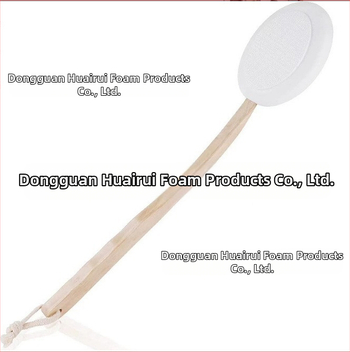 Глава за четка от вълна EVA с дървена дръжка, апликатор за четка за вана с пяна, дървена четка за вана на склад