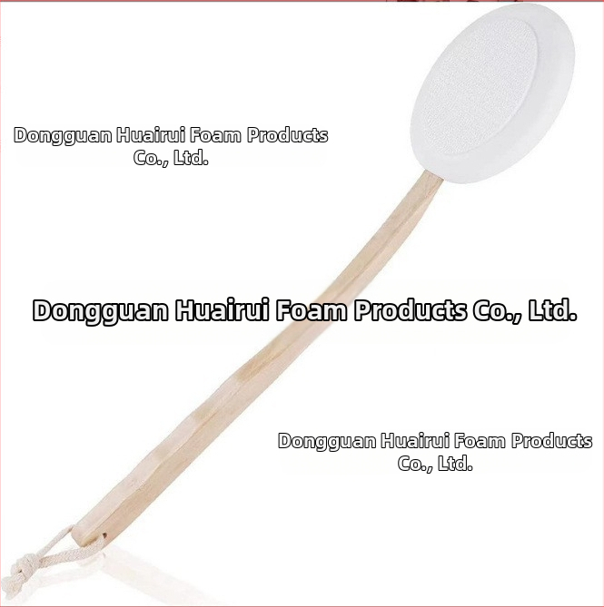 Глава за четка от вълна EVA с дървена дръжка, апликатор за четка за вана с пяна, дървена четка за вана на склад