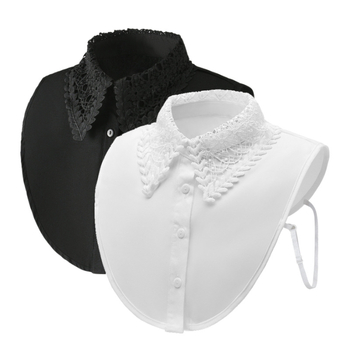 Krekla apkakles mākslīgā apkakle ūdenī šķīstoša izšūta mākslīgā apkakle